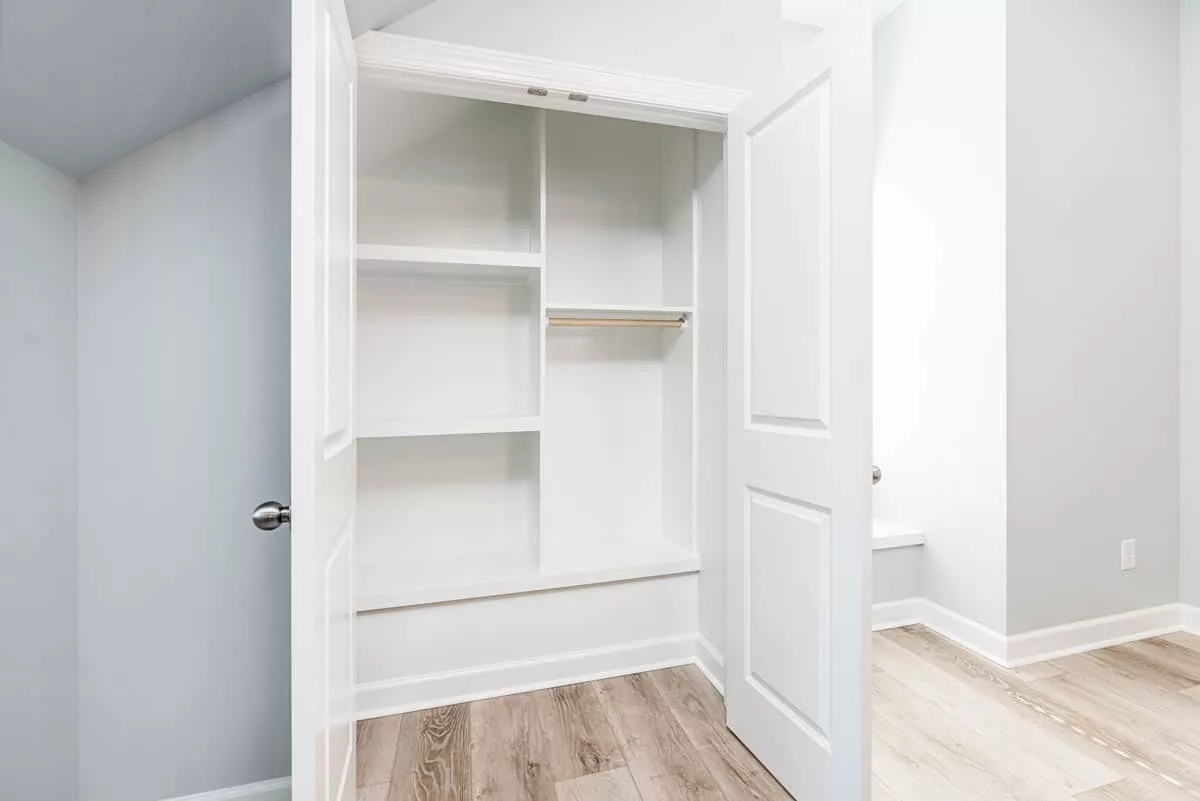 A finished attic home office designed for focus, comfort, and productivity.