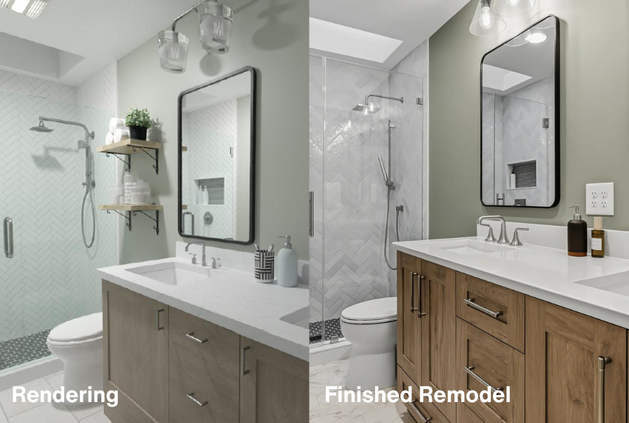 Design Rendering Before and Afters